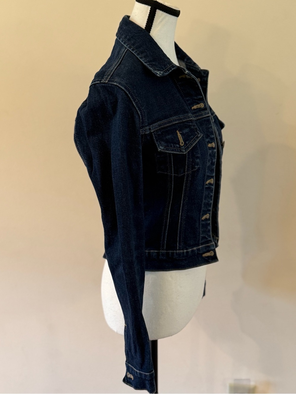 Moto - Dark Blue Denim Jacket size 8 - Picture 6 of 7